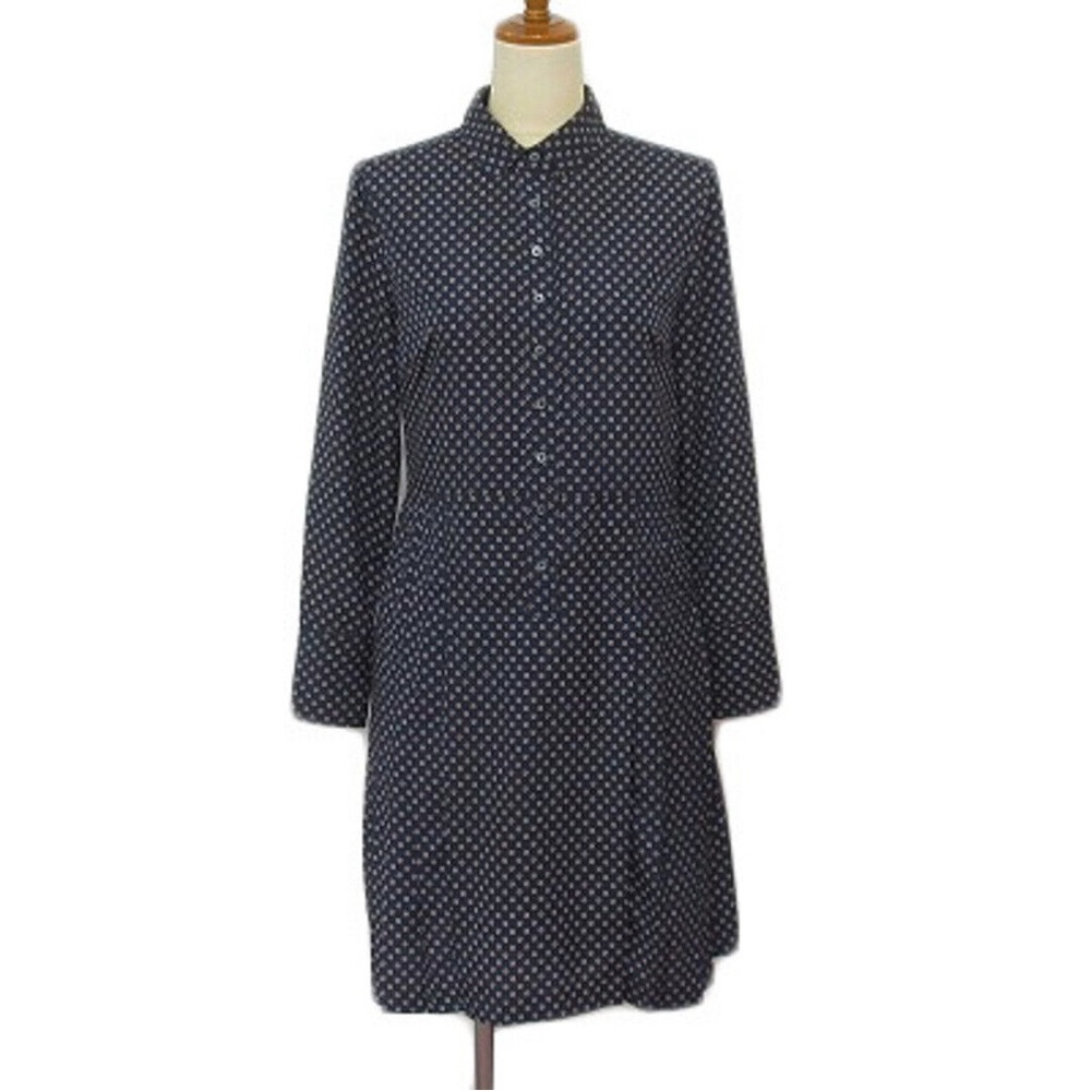 Navy Floral Shirt Dress